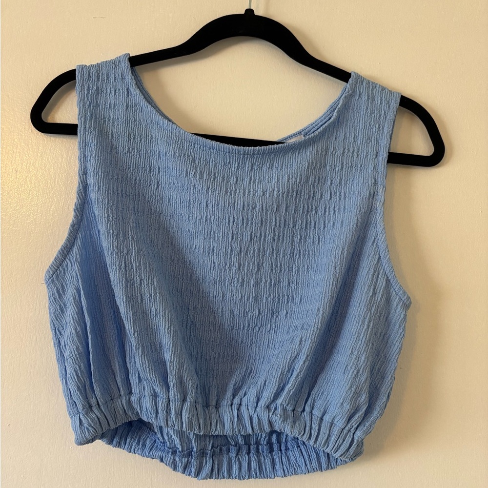 Blue Cropped Tank